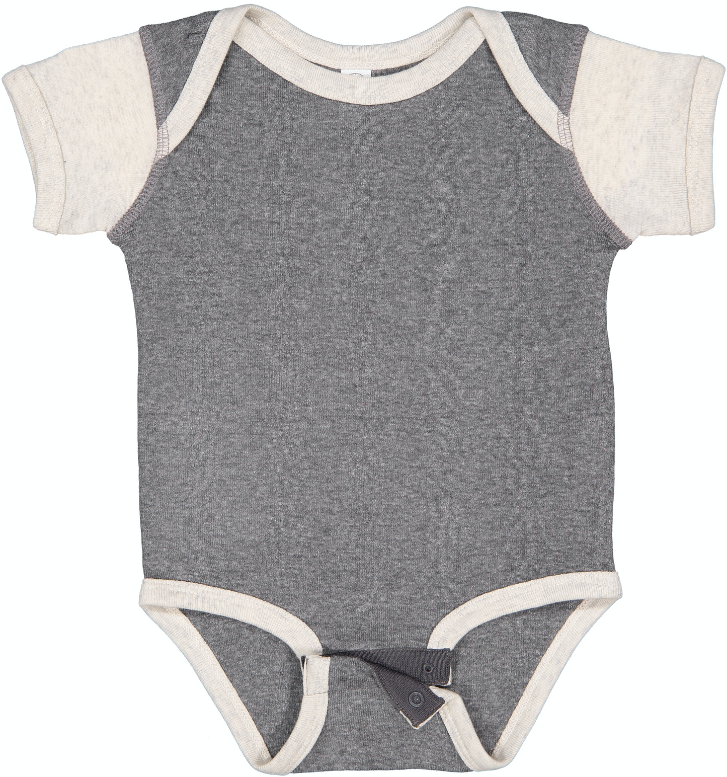 Infant Baby Rib Bodysuit - Granite Heather / Natural Heather