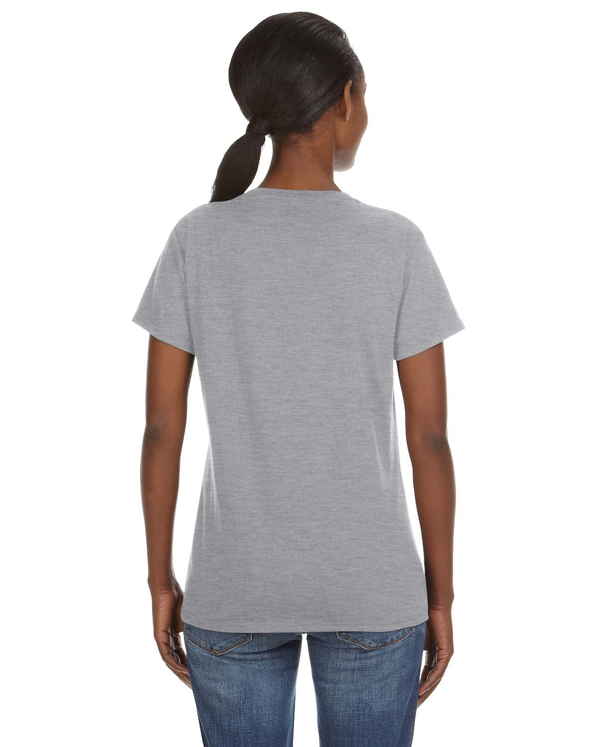 Women's Lightweight V-Neck T-Shirt - Heather Gray