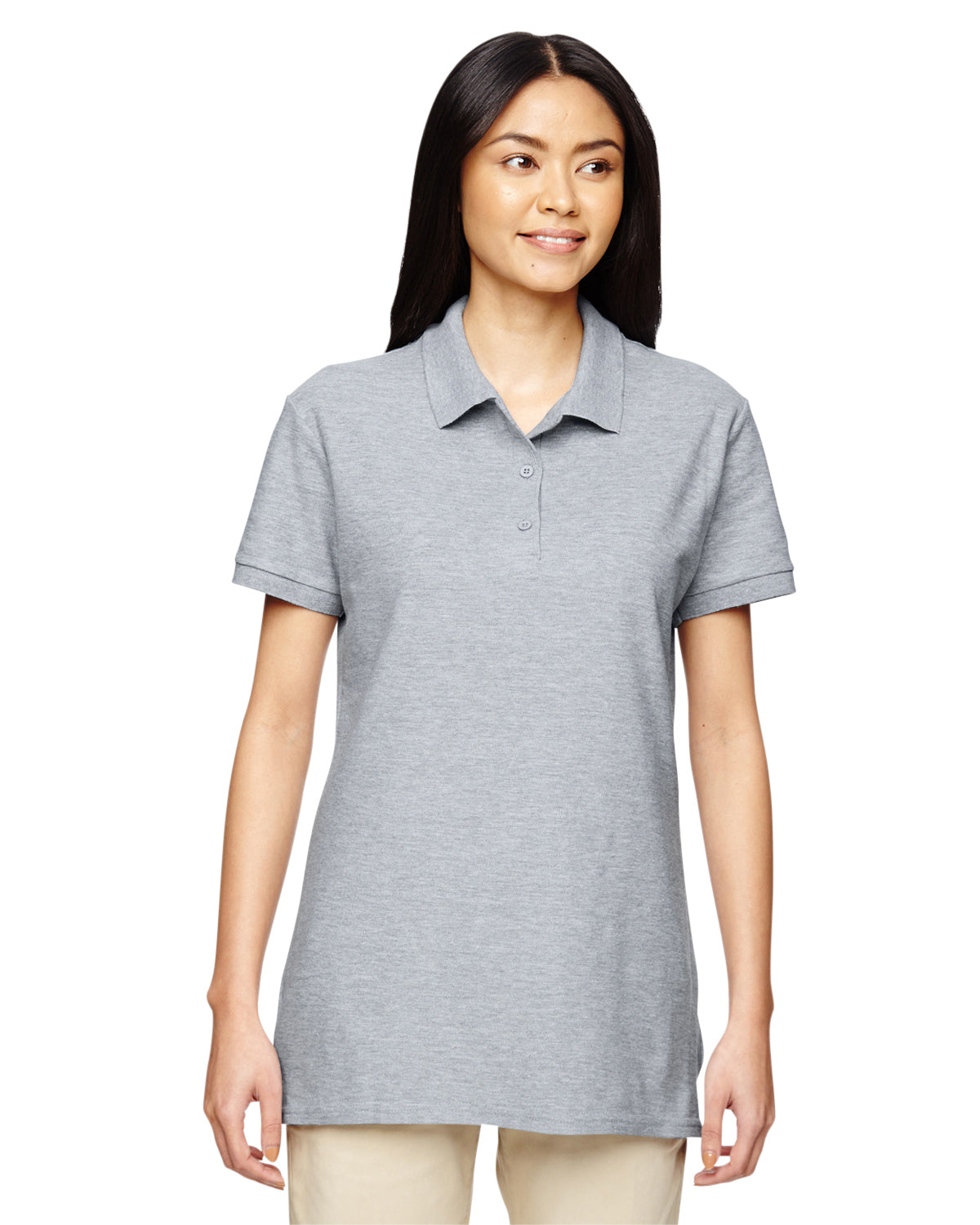 Women's Premium Cotton® Women's Double Piqué Polo - Sport Gray