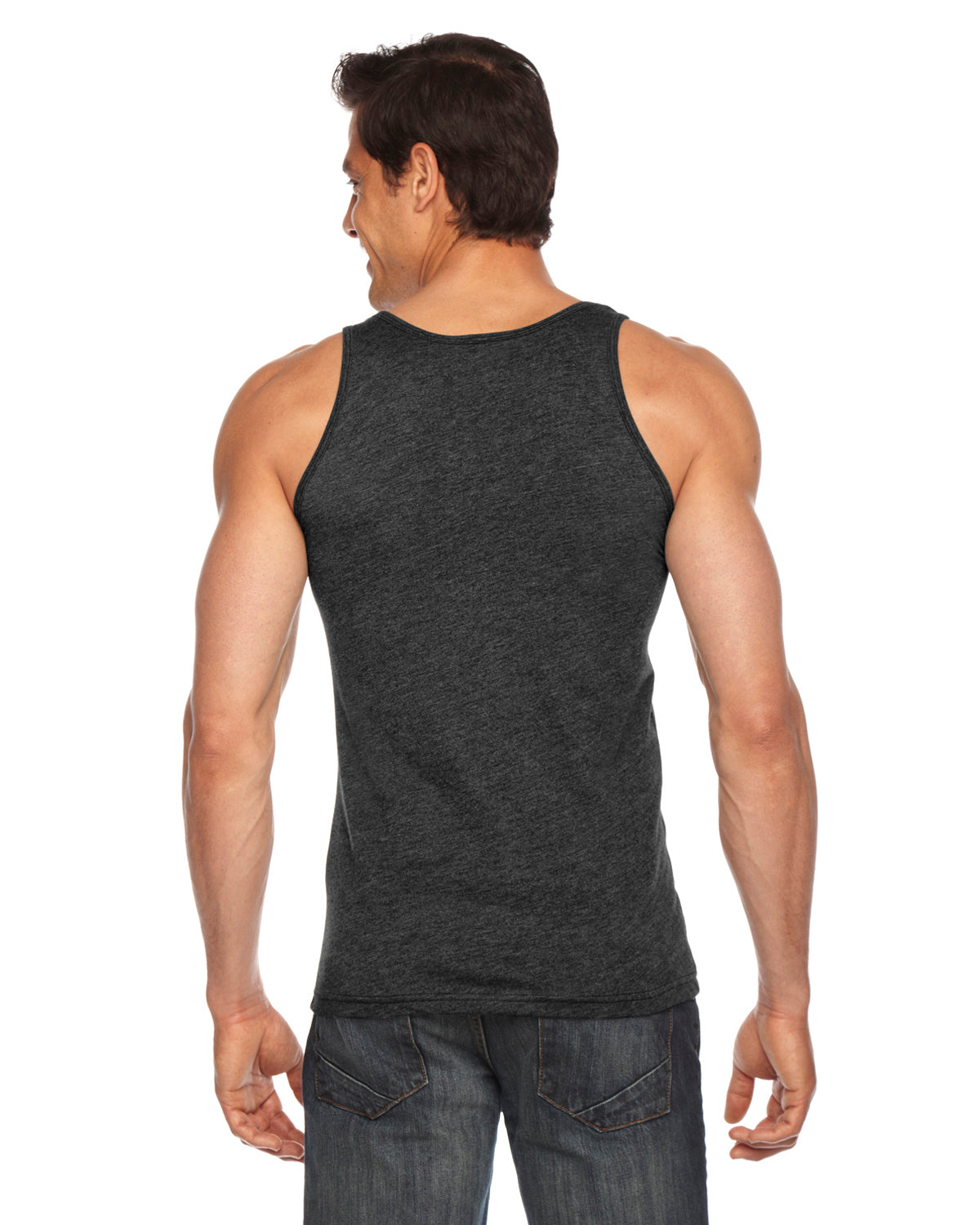 Unisex Poly-Cotton Tank - Heather Black