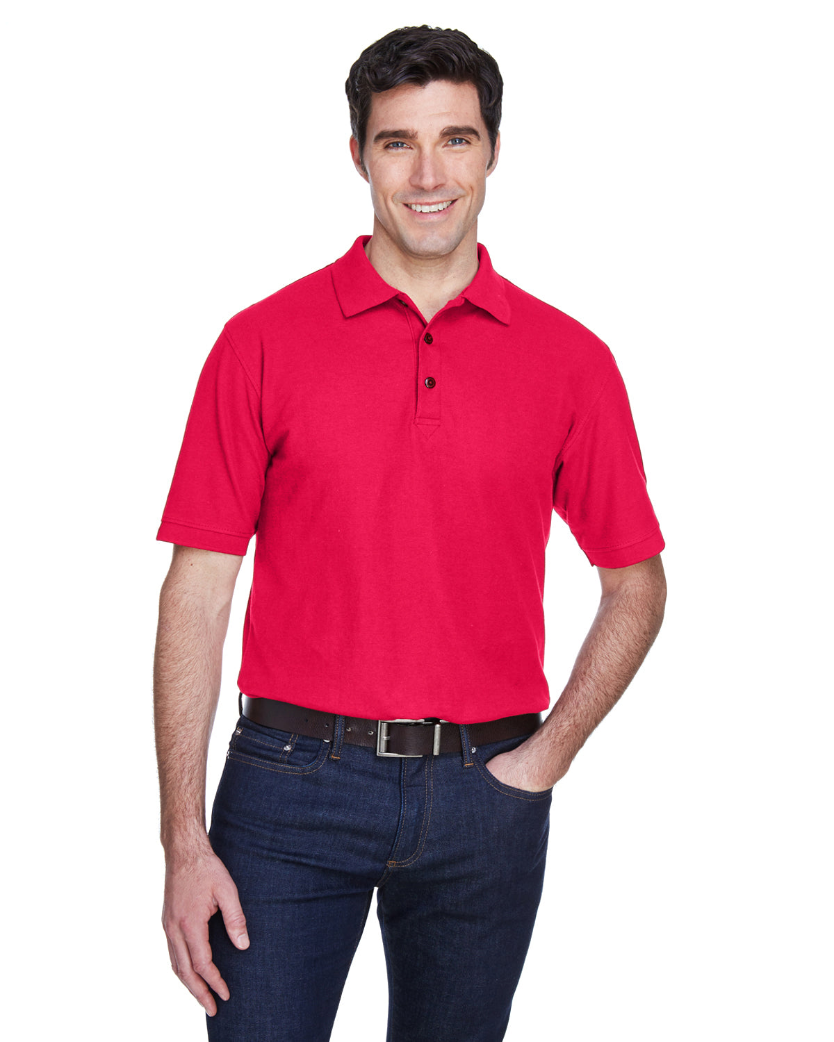 Men's Whisper Piqué Polo - Red