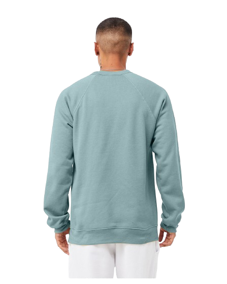 Unisex Sponge Fleece Raglan Sweatshirt - Heather Blue Lagoon