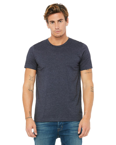 Unisex Heather CVC T-Shirt - Heather Navy