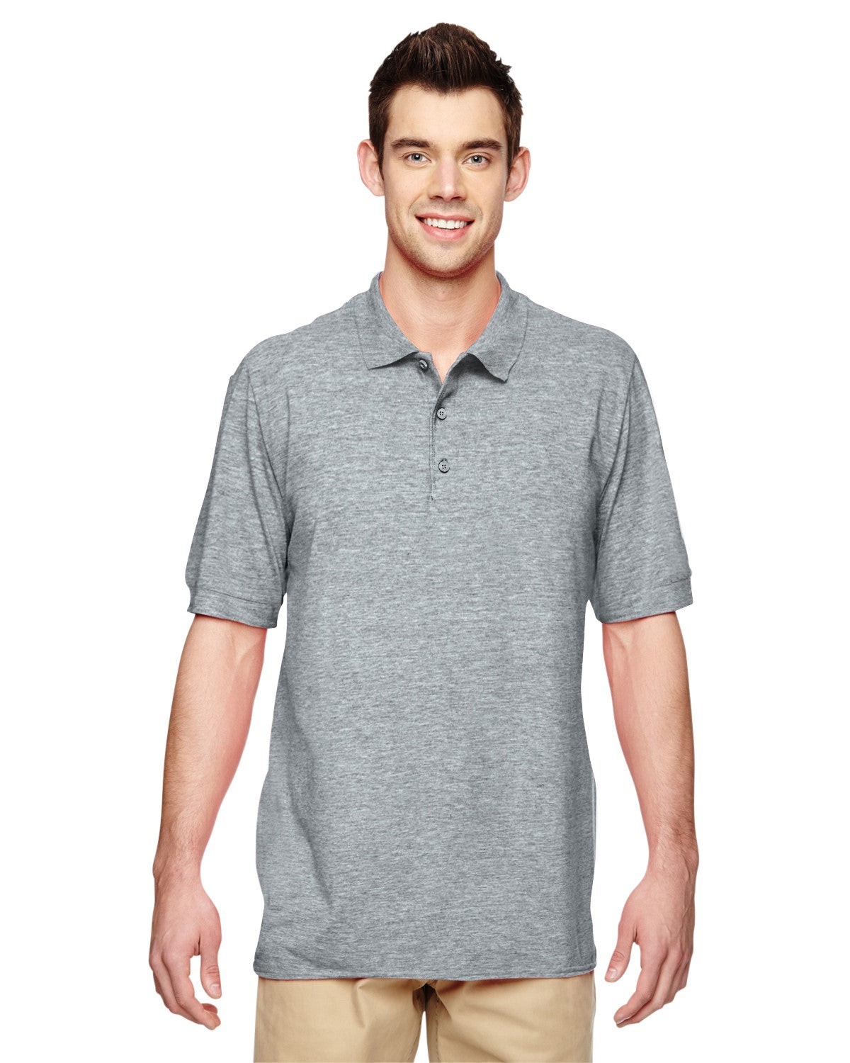 Unisex Double Piqué Polo - Sport Gray