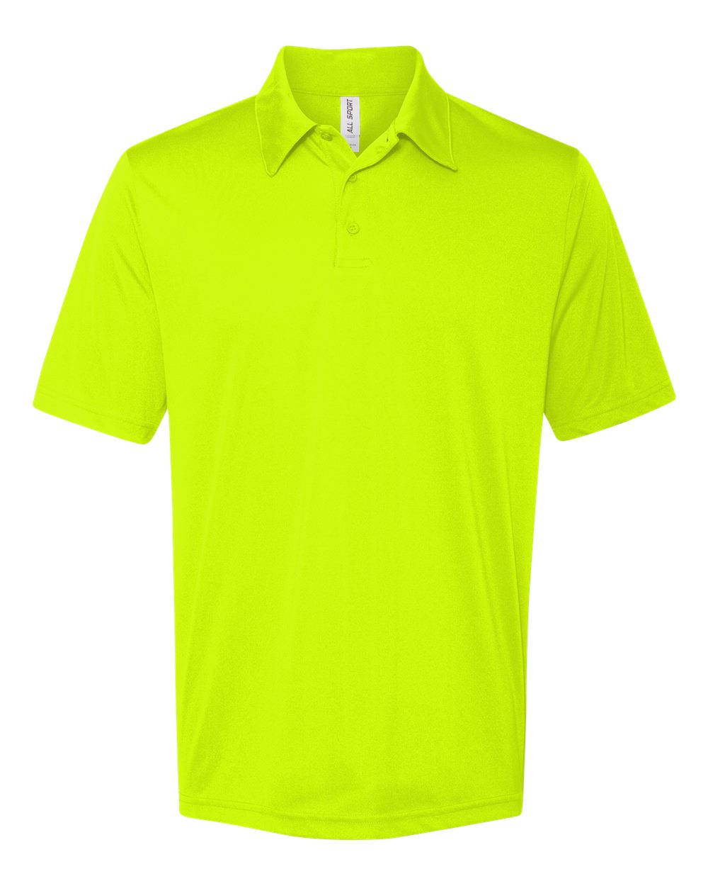 Performance 3 Button Sport Shirt - Sport Safety Yellow