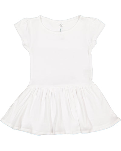 Infant Baby Rib Dress - White