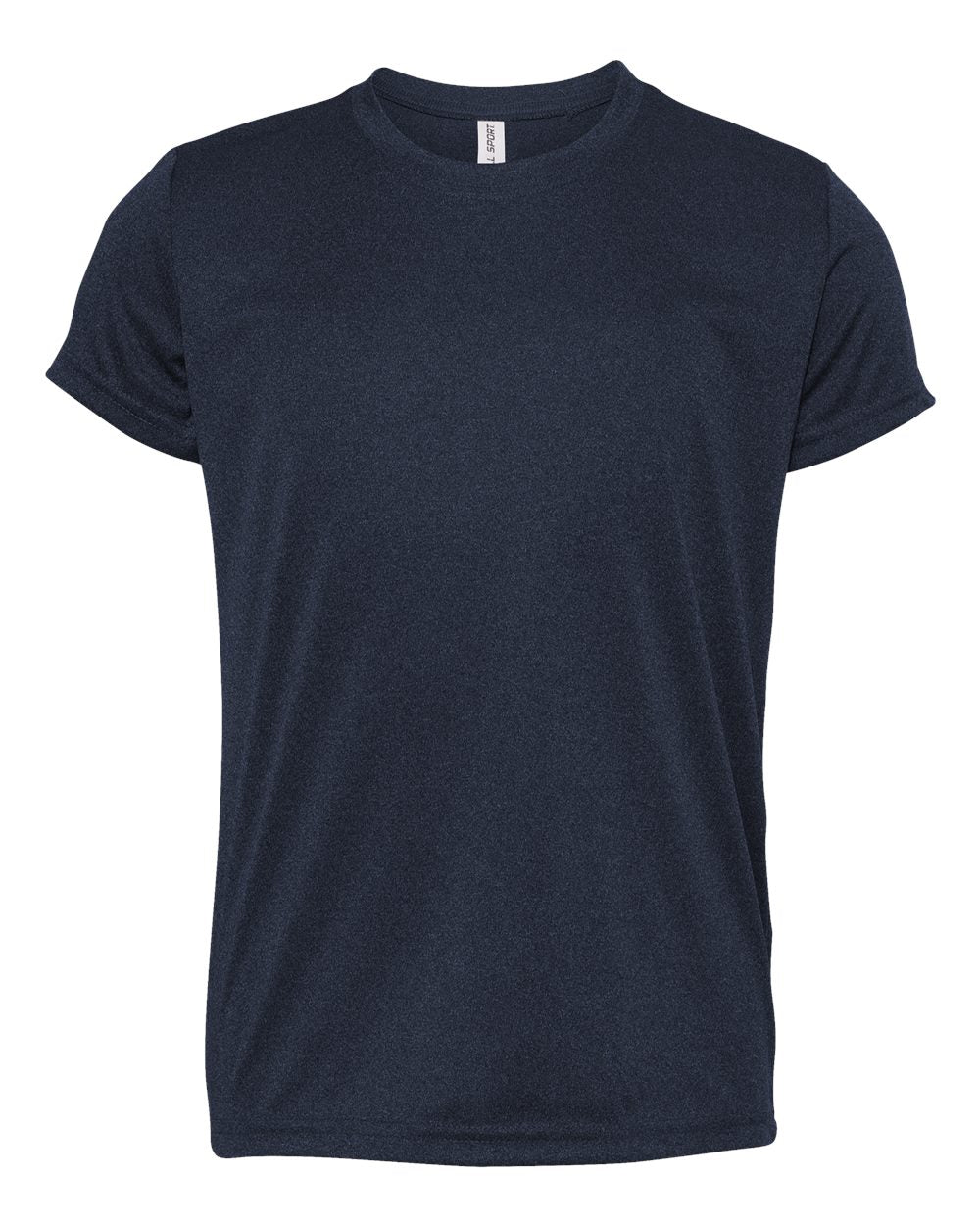 Youth Performance Short-Sleeve T-Shirt - Heather Navy