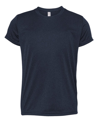 Youth Performance Short-Sleeve T-Shirt - Heather Navy