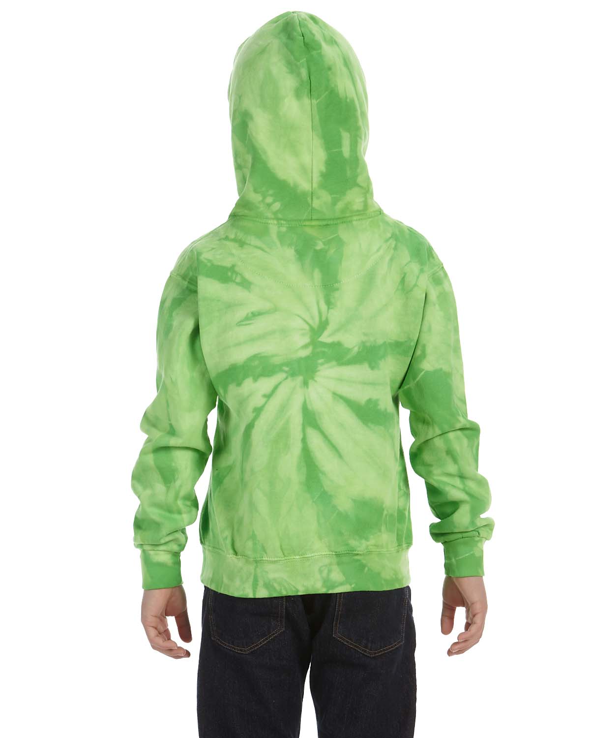 Youth Tie-Dyed Pullover Hoodie - Spider Black
