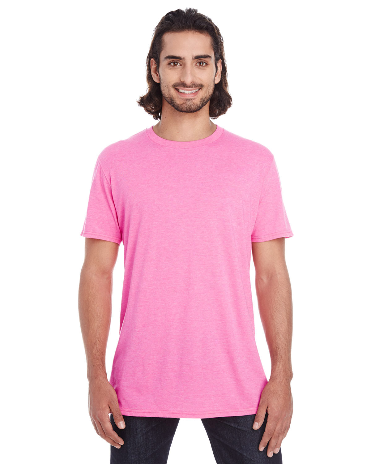 Lightweight Softstyle T-Shirt - Heather Hot Pink