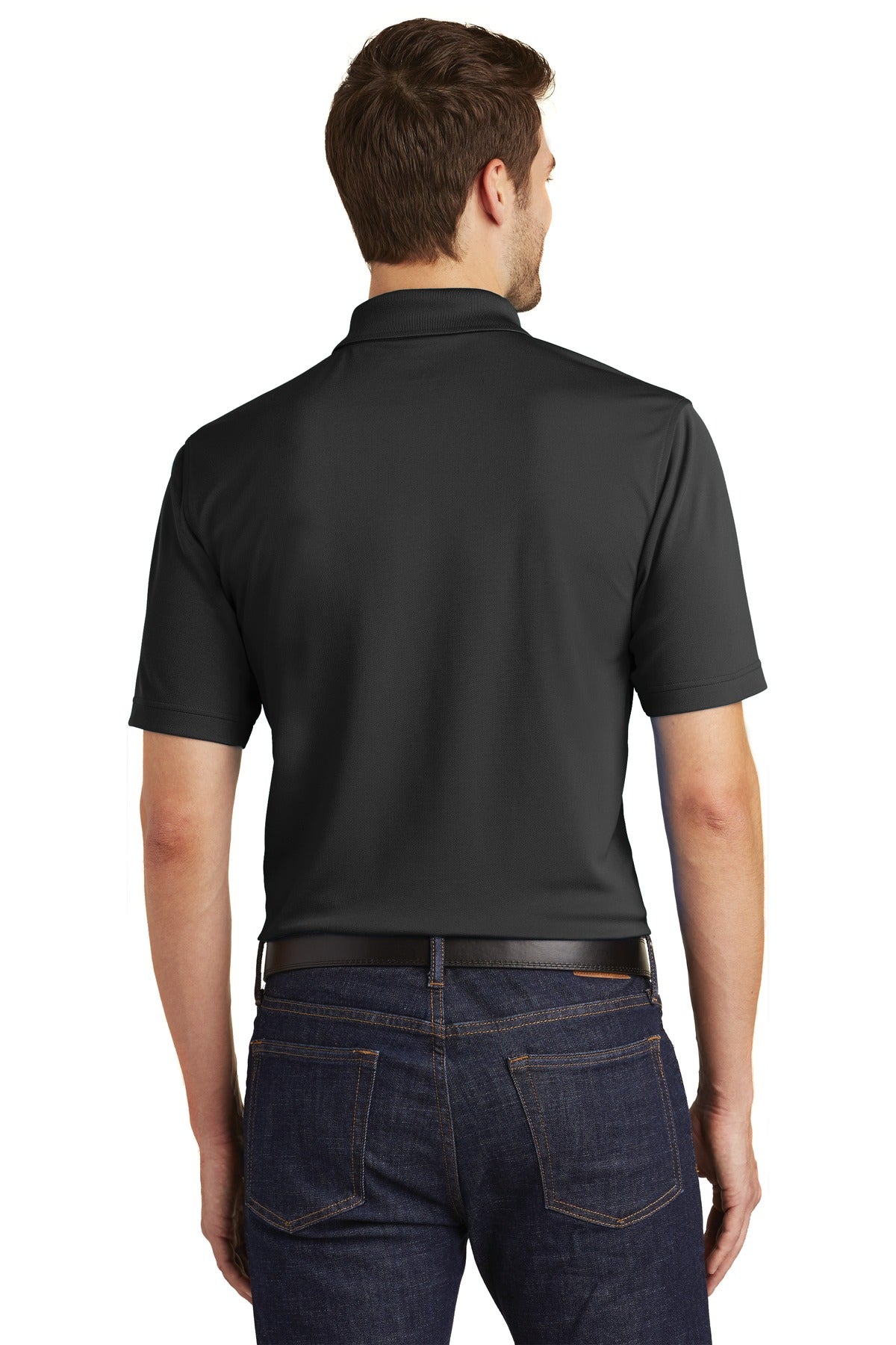 Unisex Dry Zone UV Micro-Mesh Polo - Deep Black