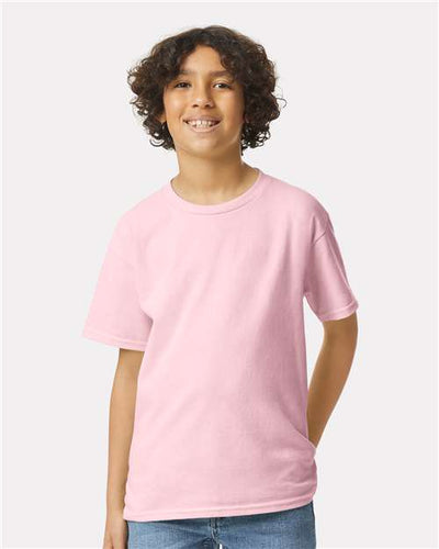 Gildan 2000B Light Pink — on model front