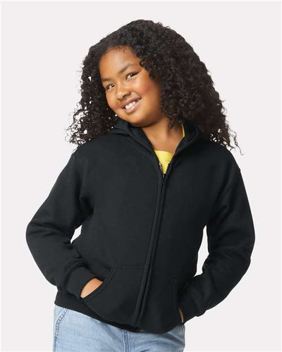 Gildan 18600B Black — on model front