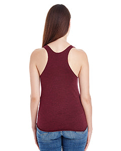 Women's Poly-Cotton Racerback Tank - Heather Cranberry