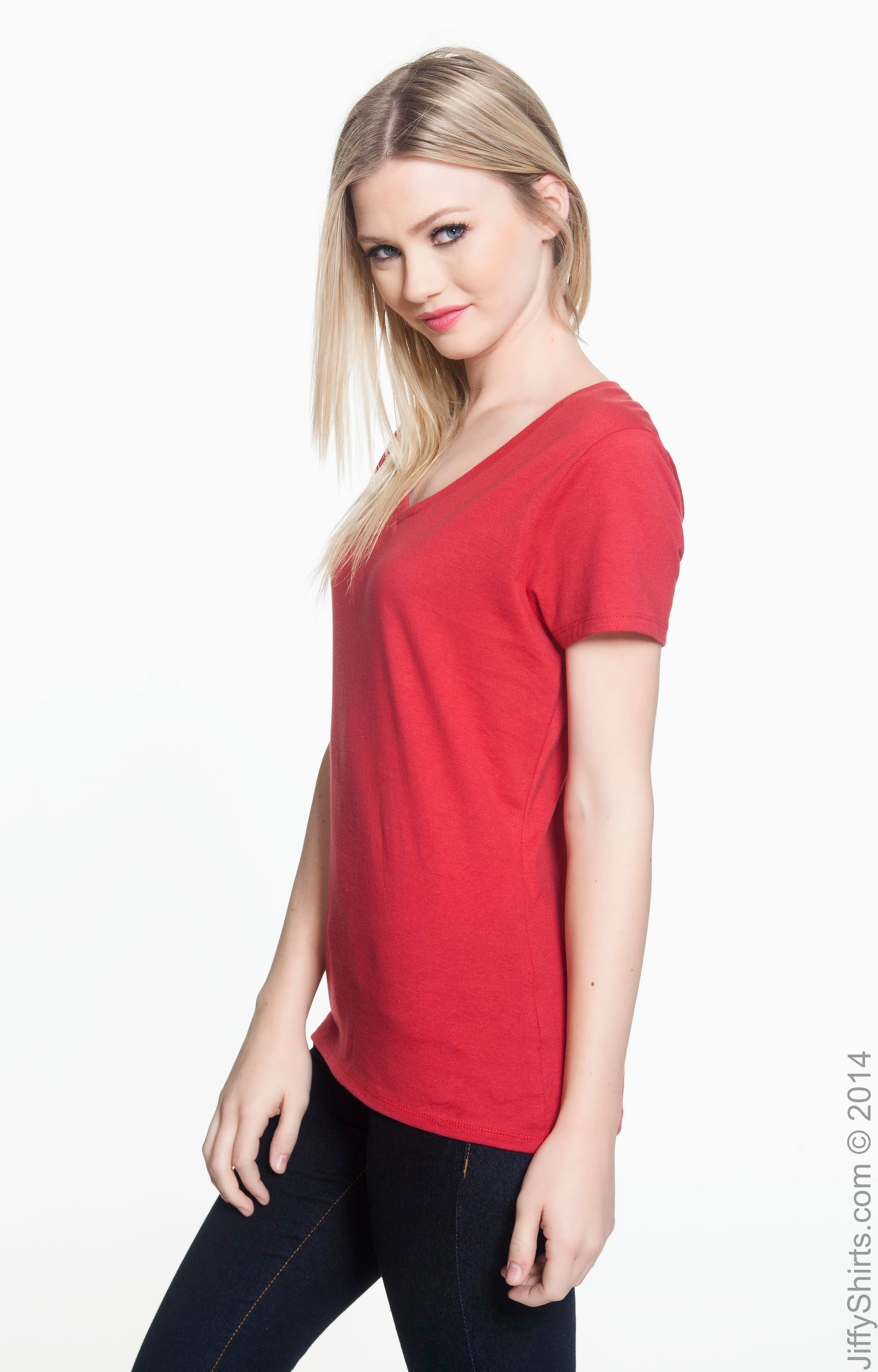 Women's Perfect-T Short Sleeve V-neck - Vintage Red