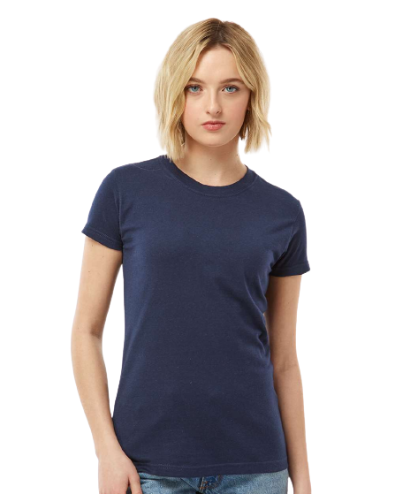 Women's Slim Fit Fine Jersey Tee - Navy