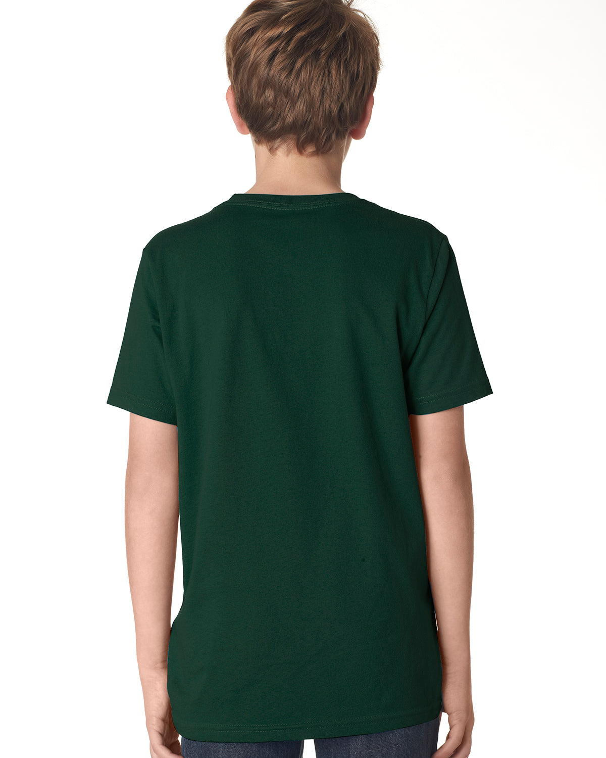 Youth Cotton Crew - Forest Green