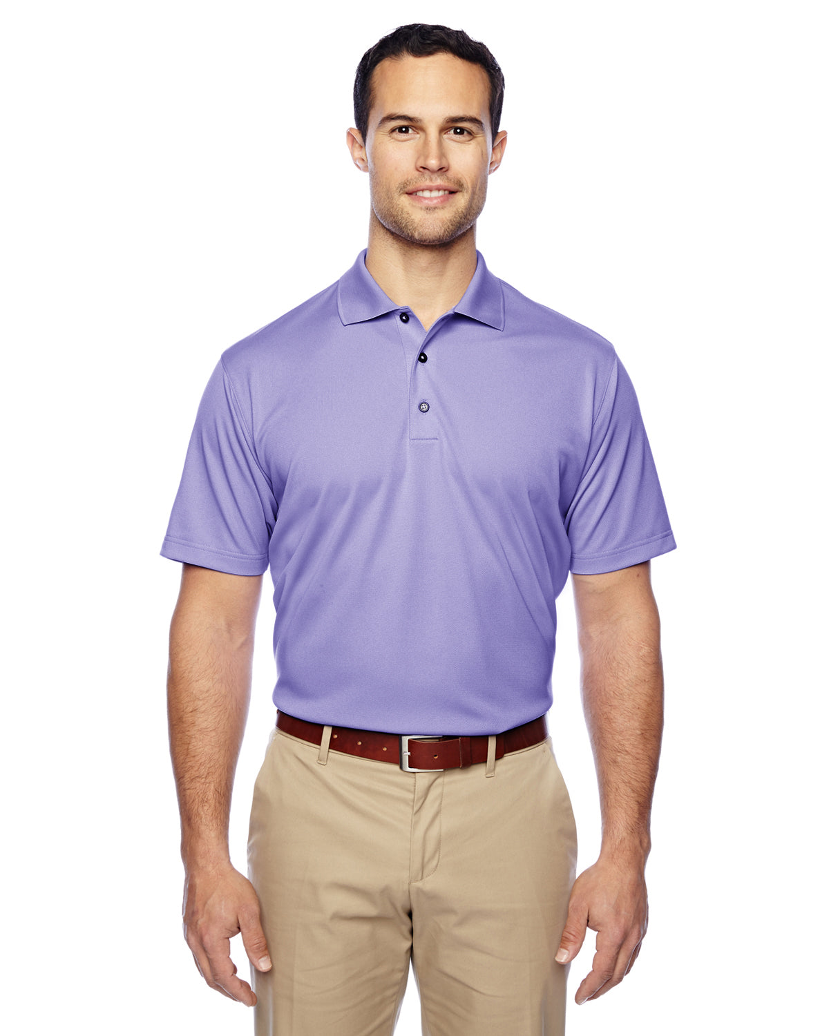 Men's climalite Basic Short-Sleeve Polo - Light Flash Purple / Black