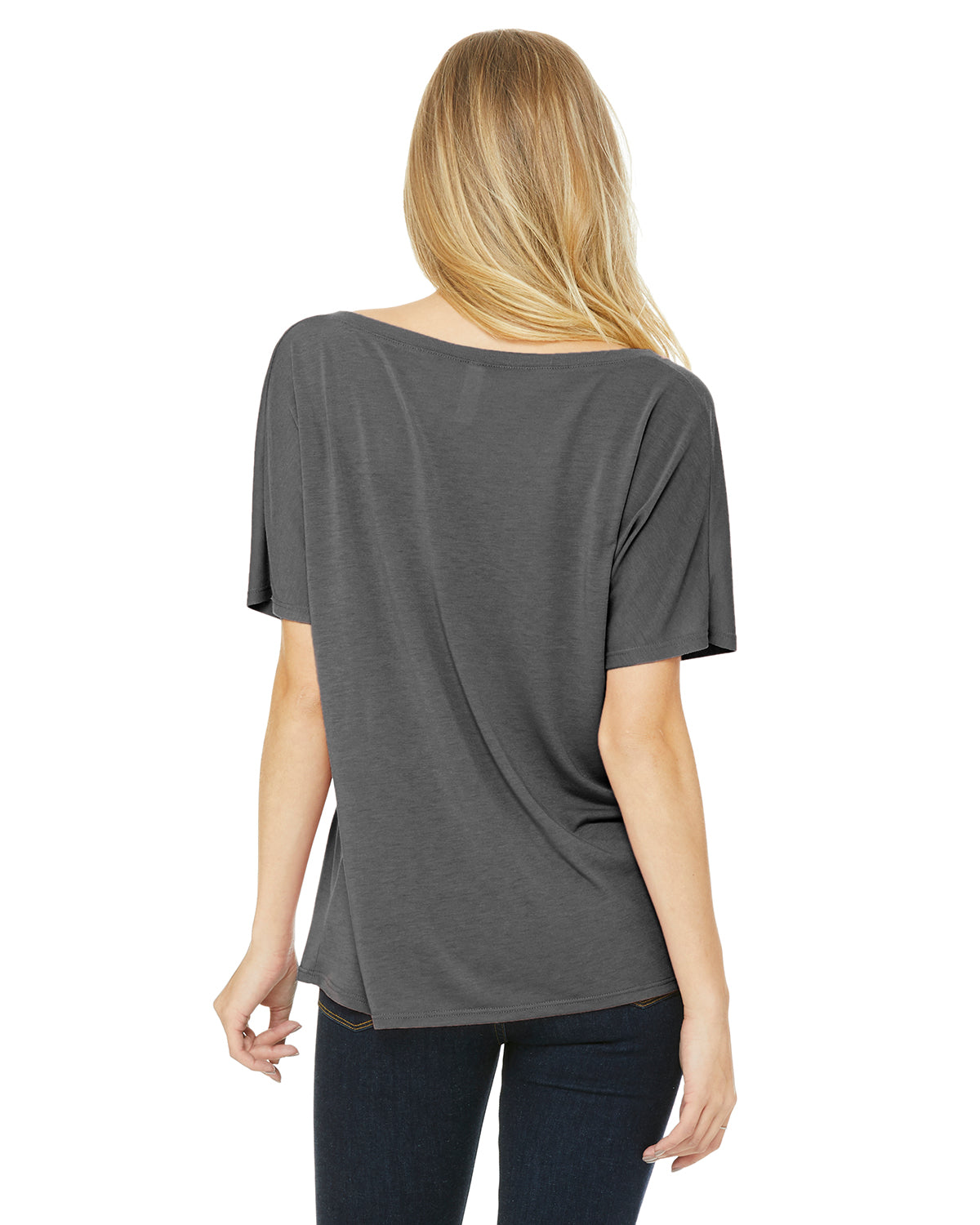 Women's Slouchy V-Neck T-Shirt - Gray Triblend