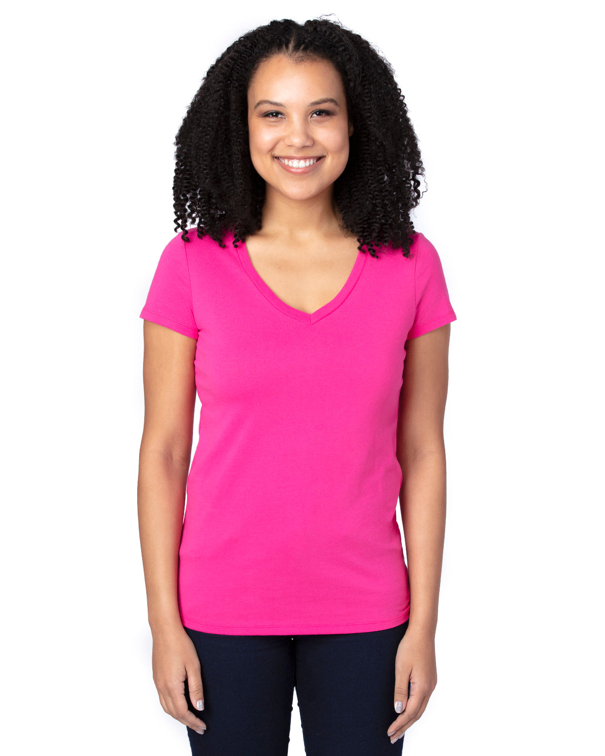 Women's Ultimate V-Neck T-Shirt - Hot Pink