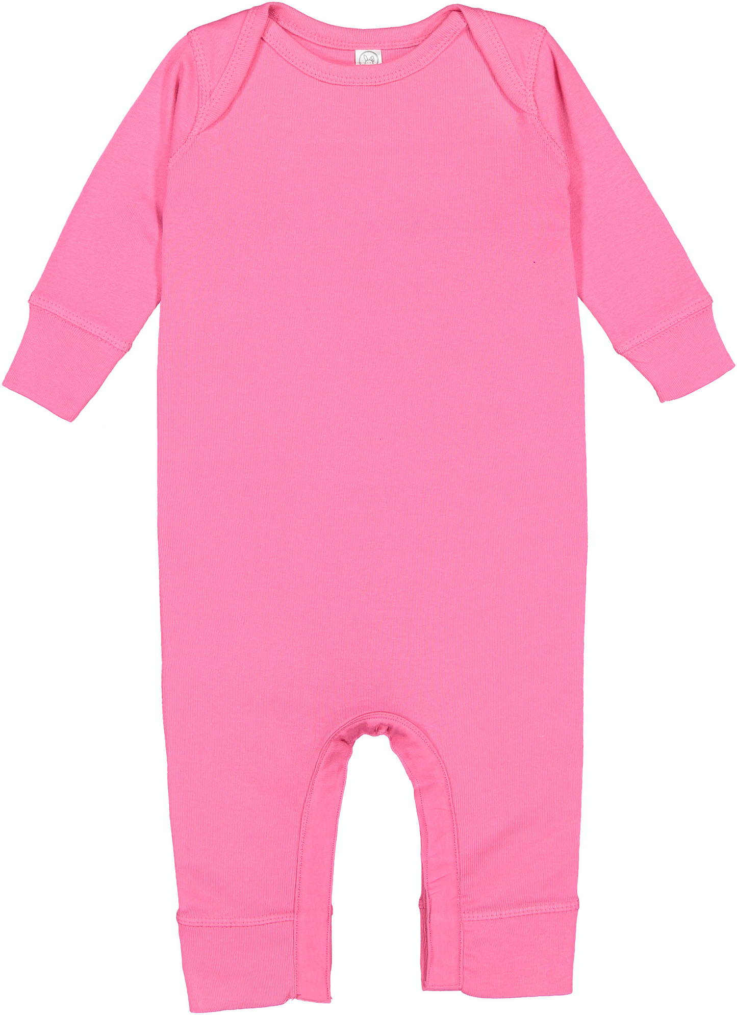 Infant Long-Sleeve Baby Rib Coverall - Raspberry