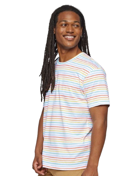 Unisex Fine Jersey T-Shirt - Rainbow Stripe