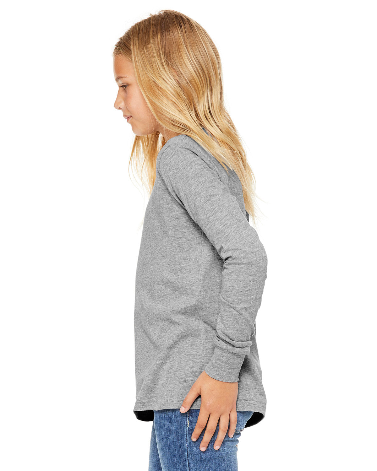 Youth Heather CVC Long Sleeve Tee - Heather Athletic