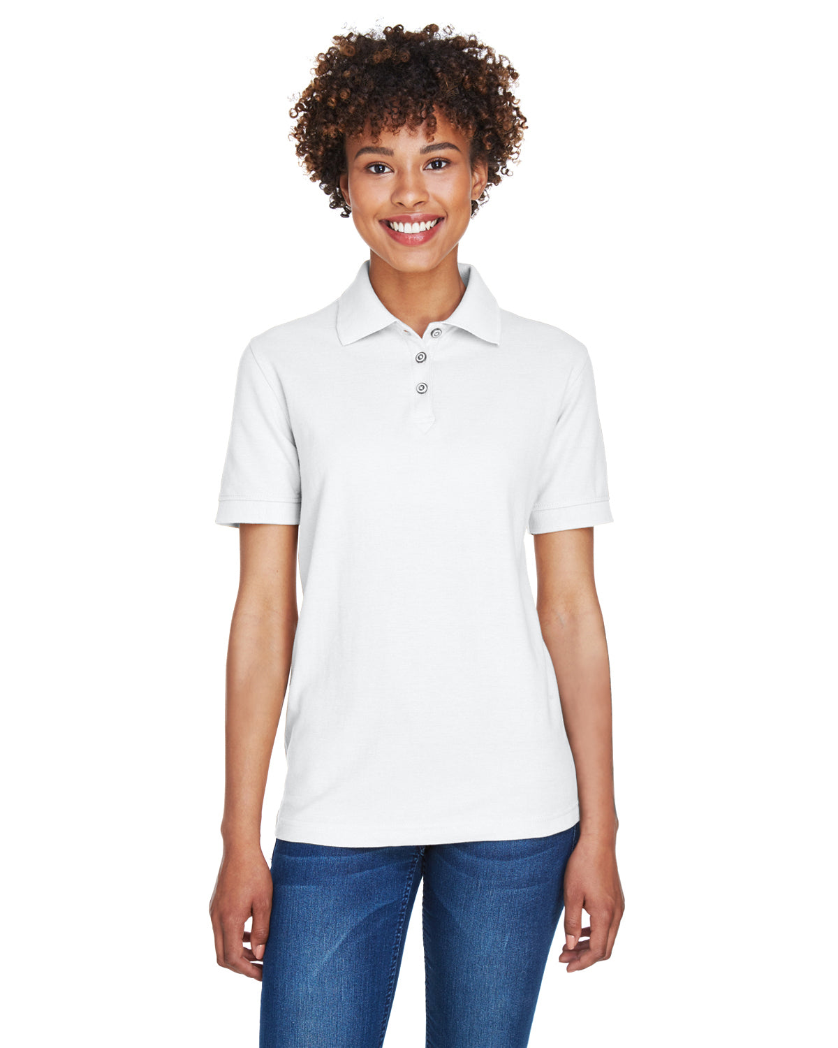 Women's Whisper Piqué Polo - White
