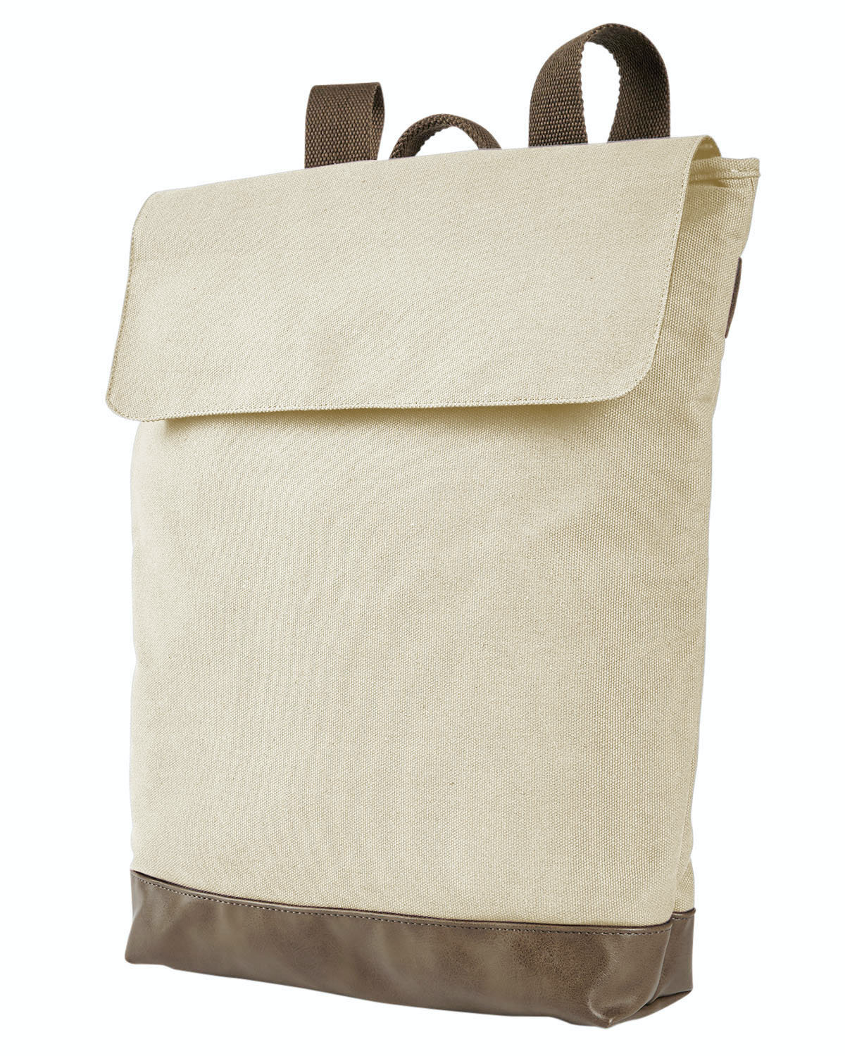 Canvas Rucksack Backpack - Natural / Brown