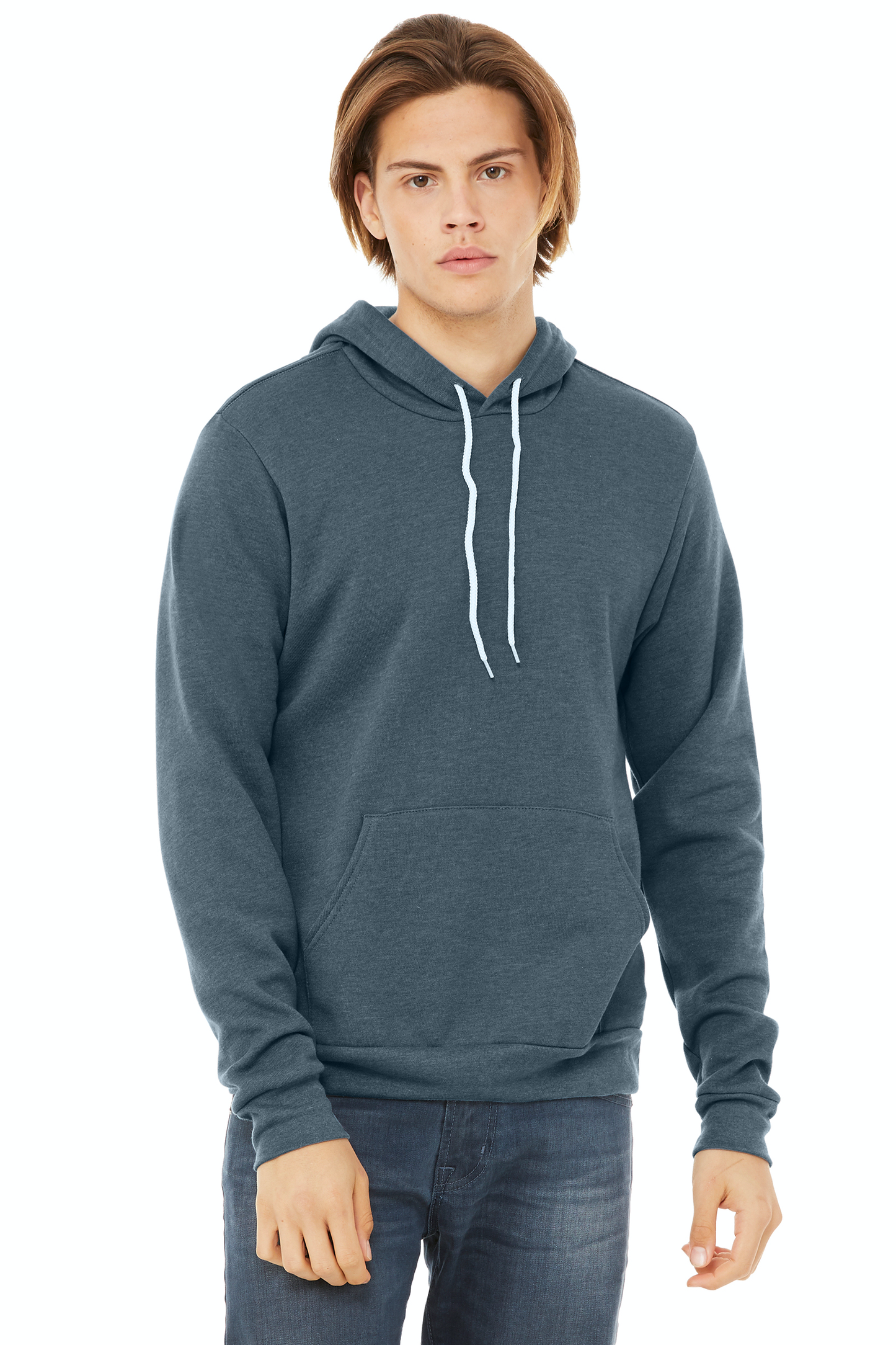 Unisex Sponge Fleece Pullover Hoodie - Heather Slate
