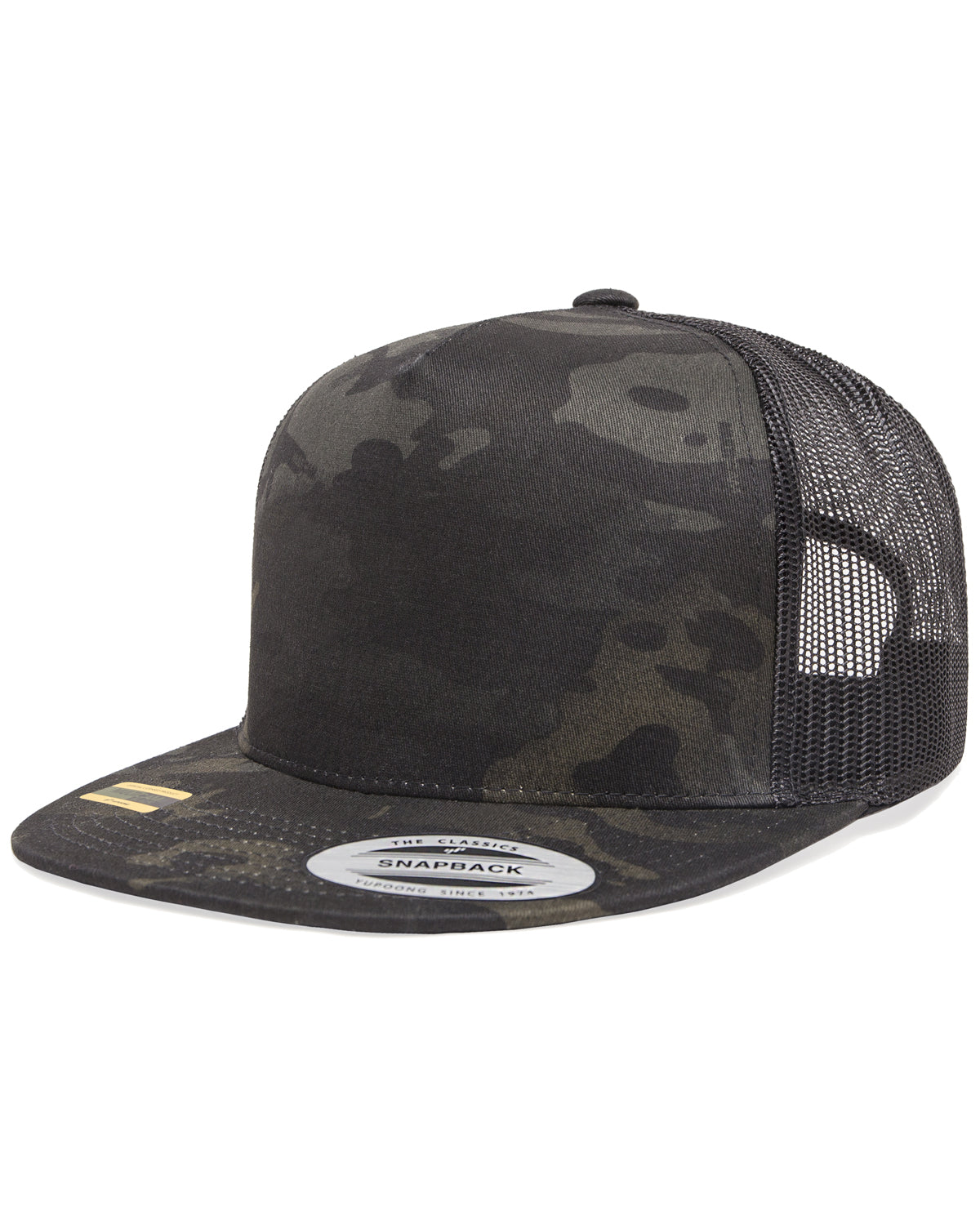Classics��� Unisex 5-Panel Multicam�� Trucker Cap - Black Multicam