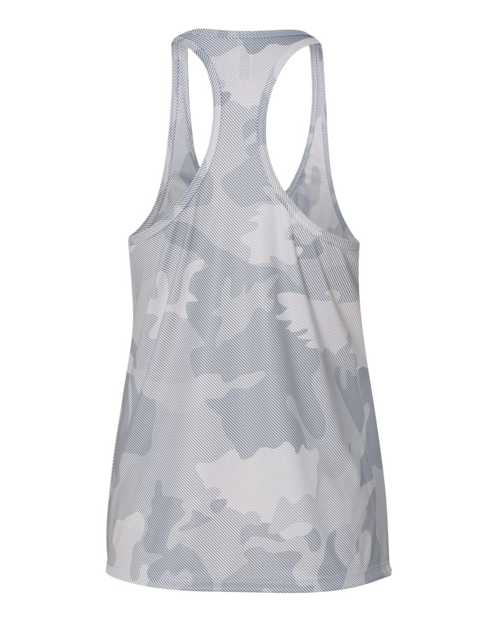 Women's Performance Racerback Tank - White Laser Camo