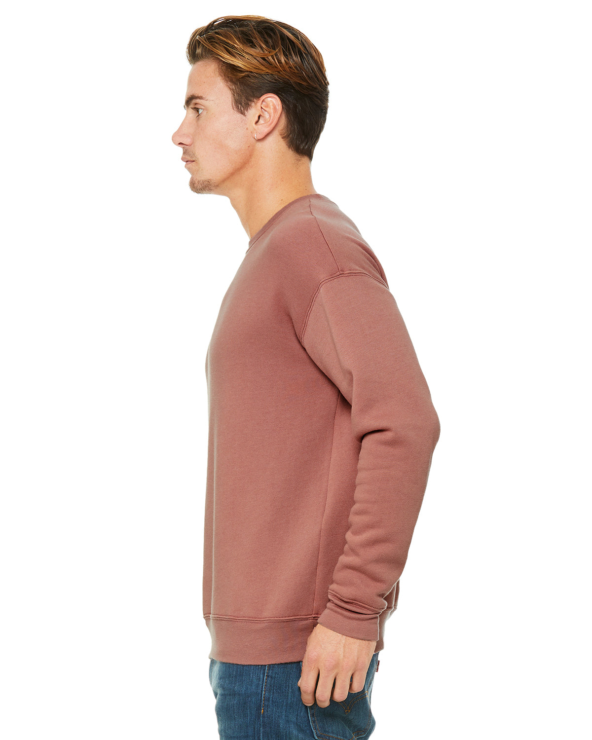 Unisex Drop Shoulder Fleece - Mauve