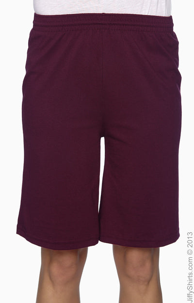 Unisex Longer-Length Jersey Short - Maroon