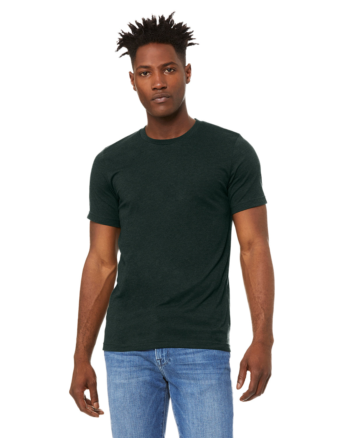 Unisex Heather CVC T-Shirt - Heather Emerald