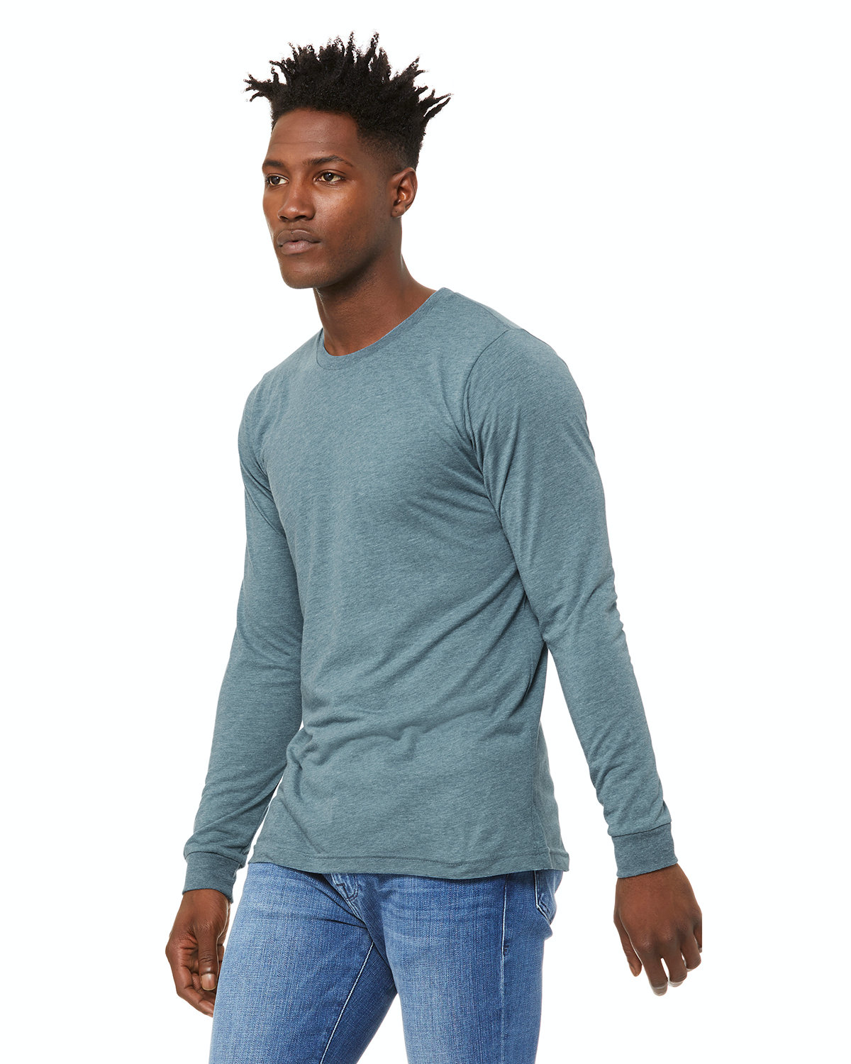 Unisex Jersey Long-Sleeve T-Shirt - Denim Triblend