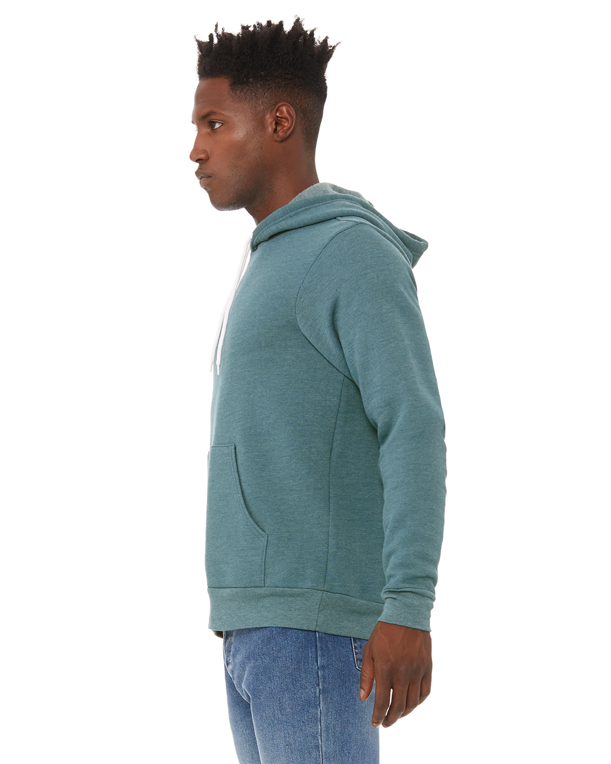 Unisex Sponge Fleece Pullover Hoodie - Heather Deep Teal