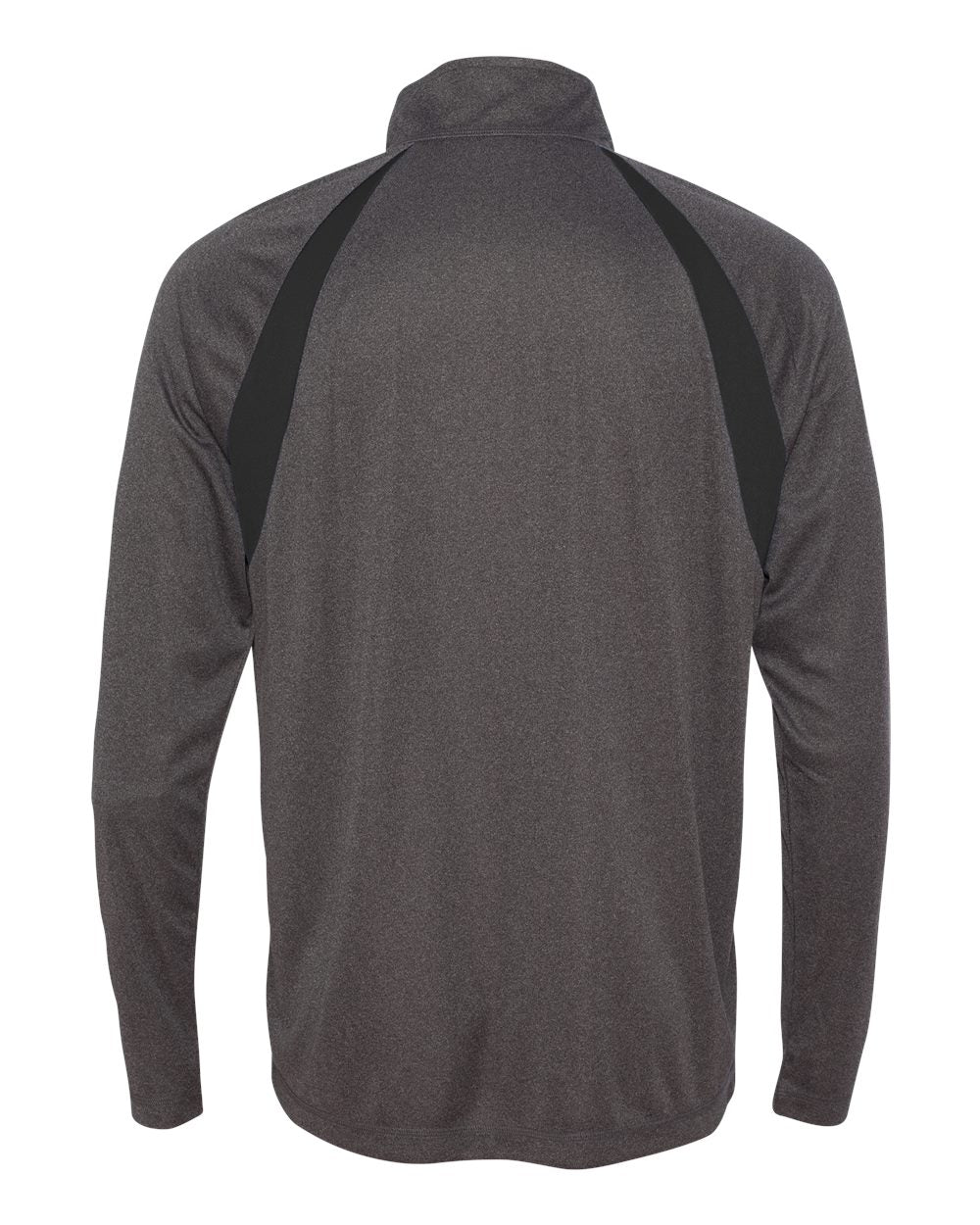 Quarter-Zip Lightweight Raglan Pullover - Dark Gray Heather / Black