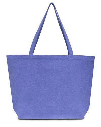 Seaside Cotton Pigment-Dyed Large Tote - Periwinkle Blue