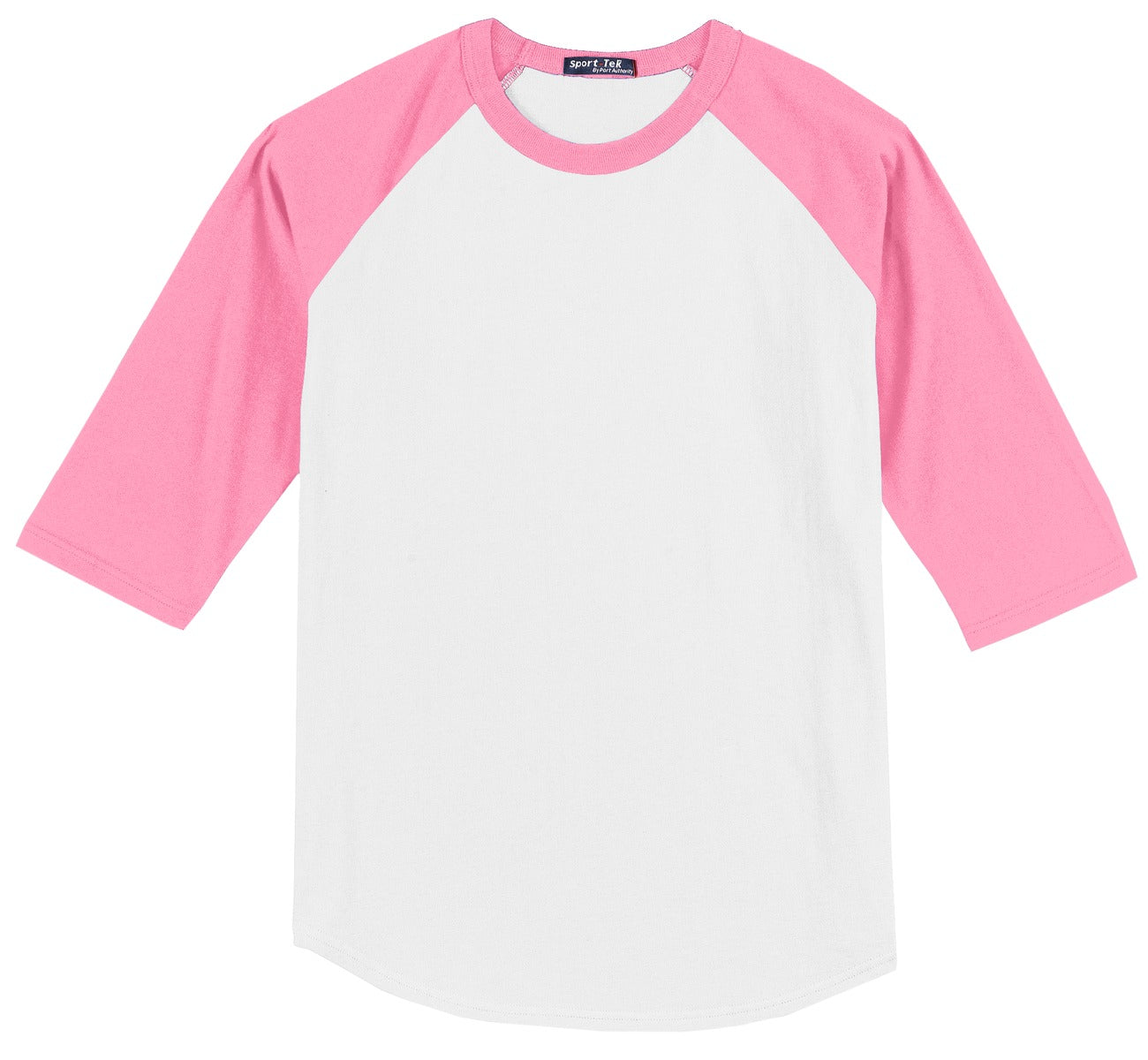 Unisex Colorblock Raglan Jersey - White / Bright Pink