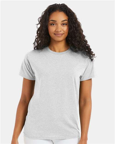 Hanes 5170 Ash — on model front