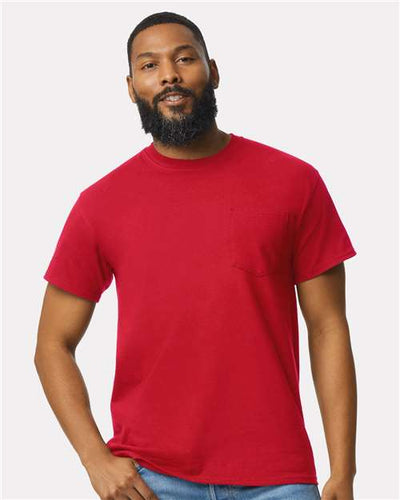 Gildan 2300 Red — on model front