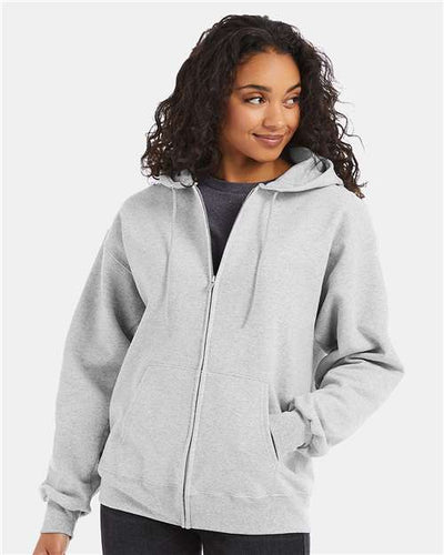 Hanes F280 Ash — on model front