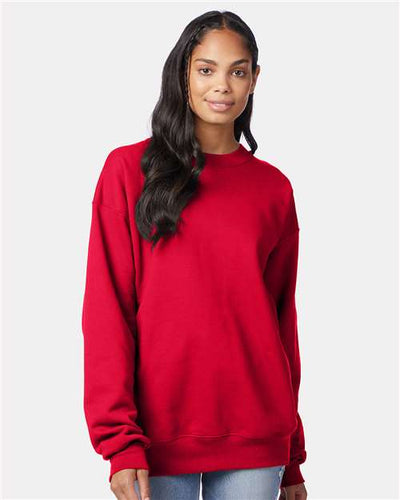 Hanes F260 Deep Red — on model front