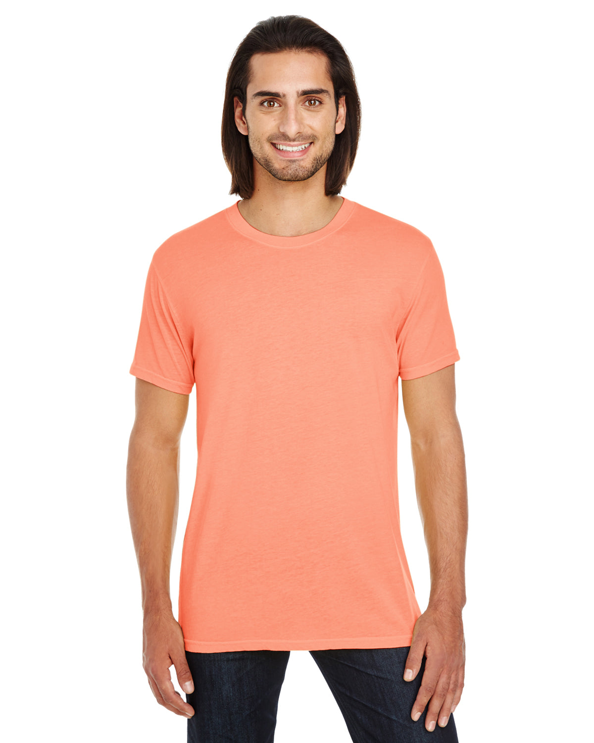 Unisex Pigment-Dye Short-Sleeve T-Shirt - Tangerine