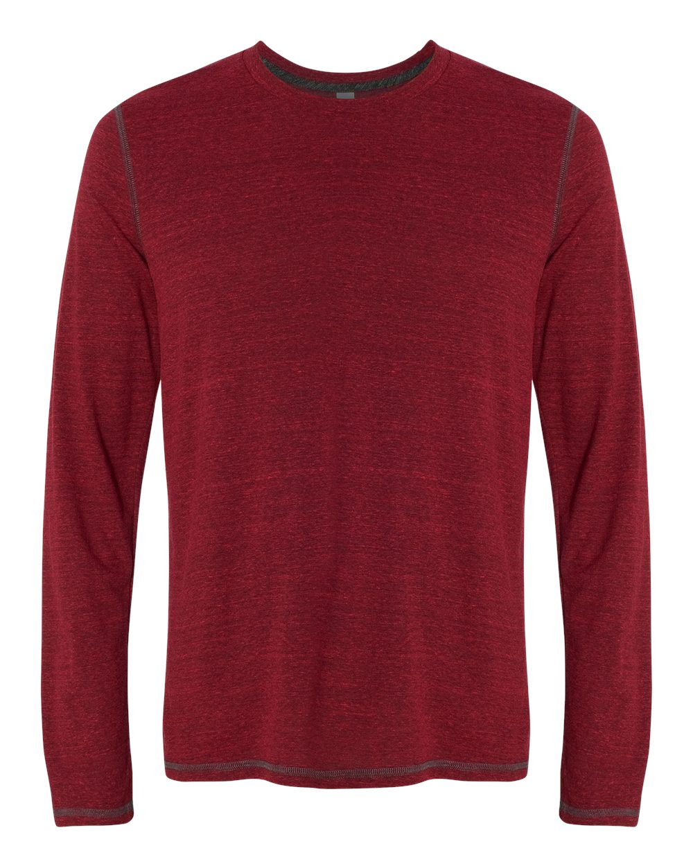Long Sleeve Triblend T-Shirt - Red Heather Triblend