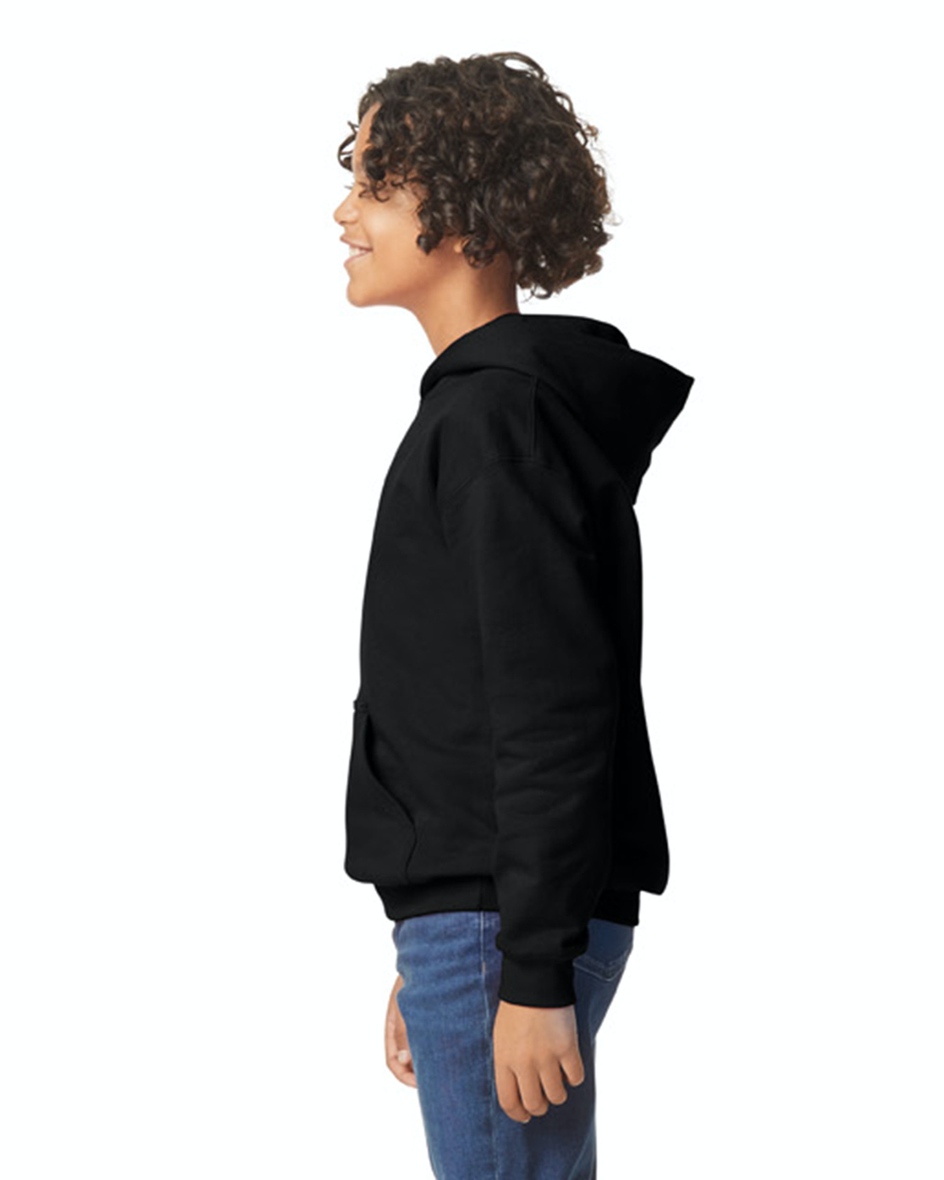 Youth Softstyle Midweight Fleece Hoodie - Black