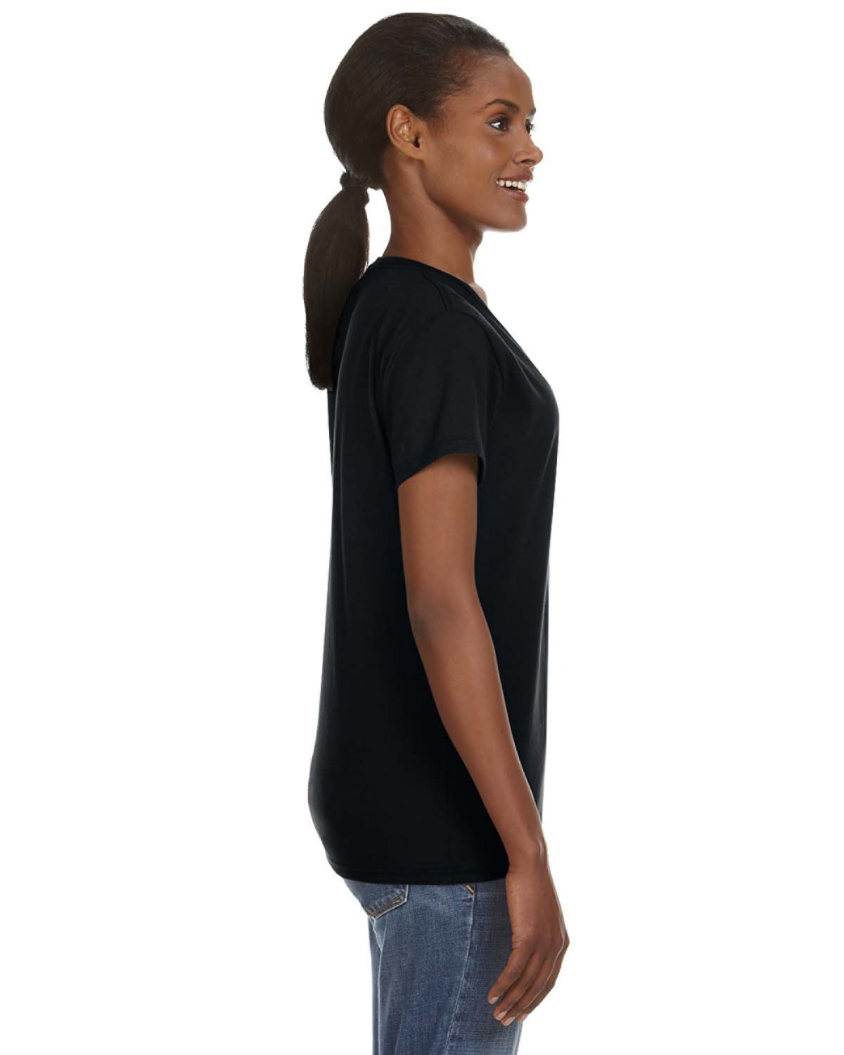 Women's Lightweight V-Neck T-Shirt - Black