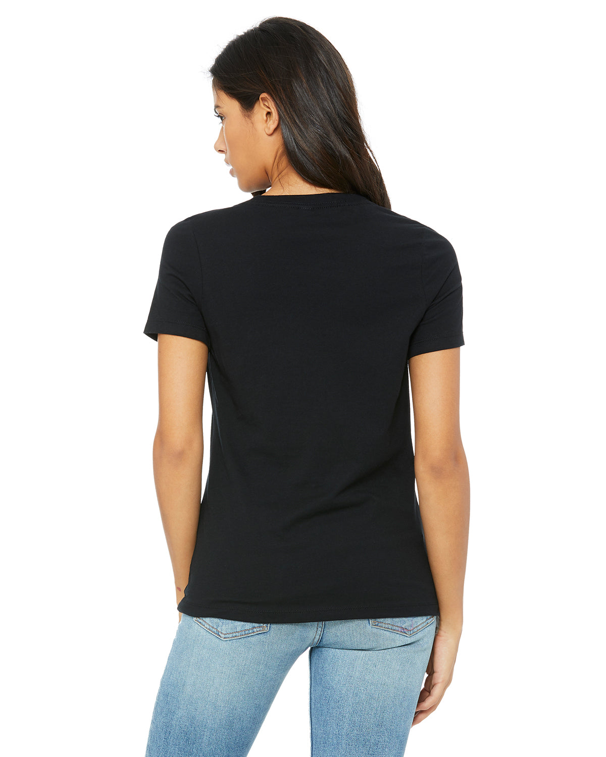 Women's Relaxed Jersey V-Neck T-Shirt - Black