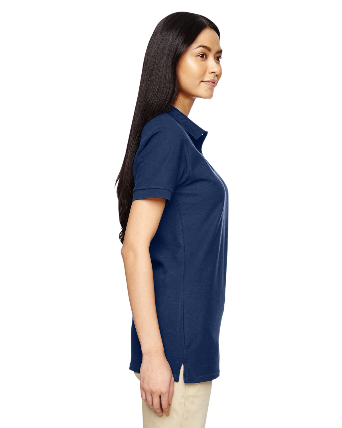 Women's Premium Cotton® Women's Double Piqué Polo - Navy